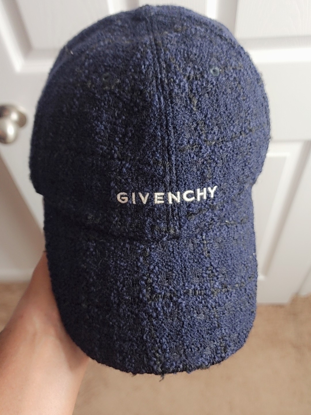 Givenchy Black Quilted-Lined Cap